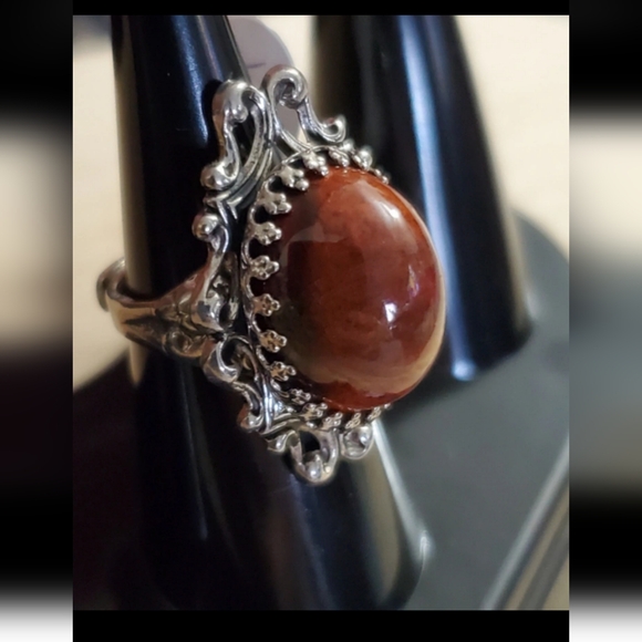 Antique JASPER Ring - Picture 3 of 4